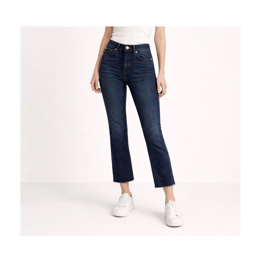 Levi’s Wedgie Icon High Rise Cropped Straight Jeans Dark Wash Size 25
